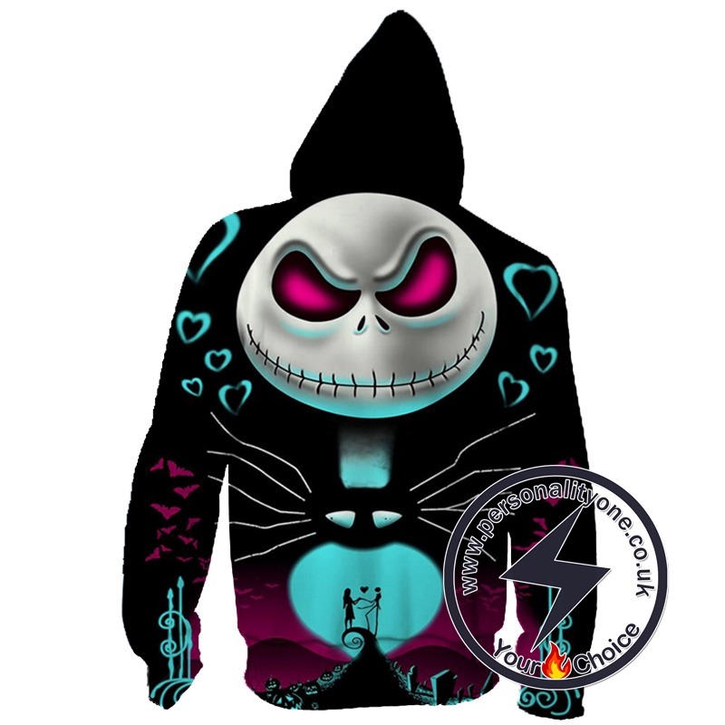 A Night Of Love Nightmare Before Christmas Zip Up Hoodie