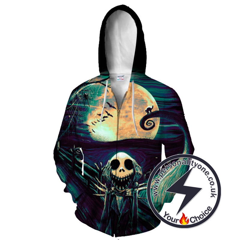 The Scream Before Christmas Jack Skellington Zip Up Hoodie