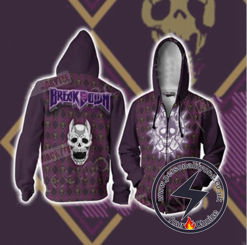 JoJo's Bizarre Adventure - Kira Yoshikage Symbol Unisex Zip Up Hoodie Jacket