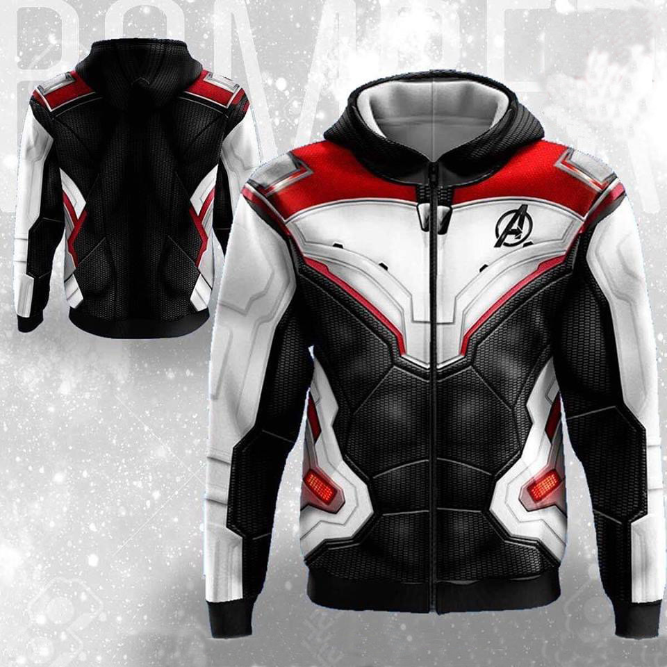 The Avengers 4 Avengers: Endgame Quantum Battle Suit 3D Zip Up Hoodie Jacket
