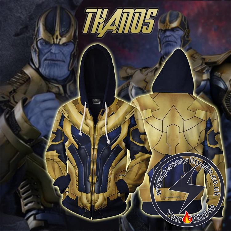 The Avengers 4 Avengers: Endgame the Advanced Thanos Cosplay Zip Up Hoodie Jacket