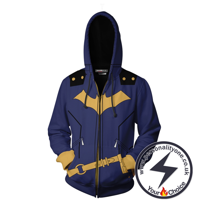 Batgirl Cosplay Zip Up Hoodie Jacket