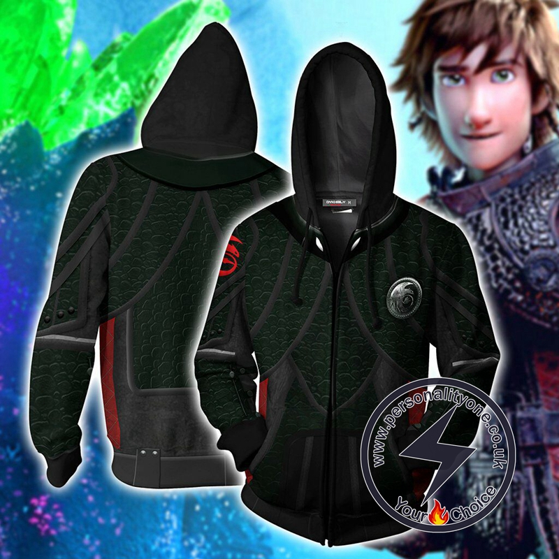 How To Train Your Dragon 3 Hiccup Cosplay Zip Up Hoodie Jacket