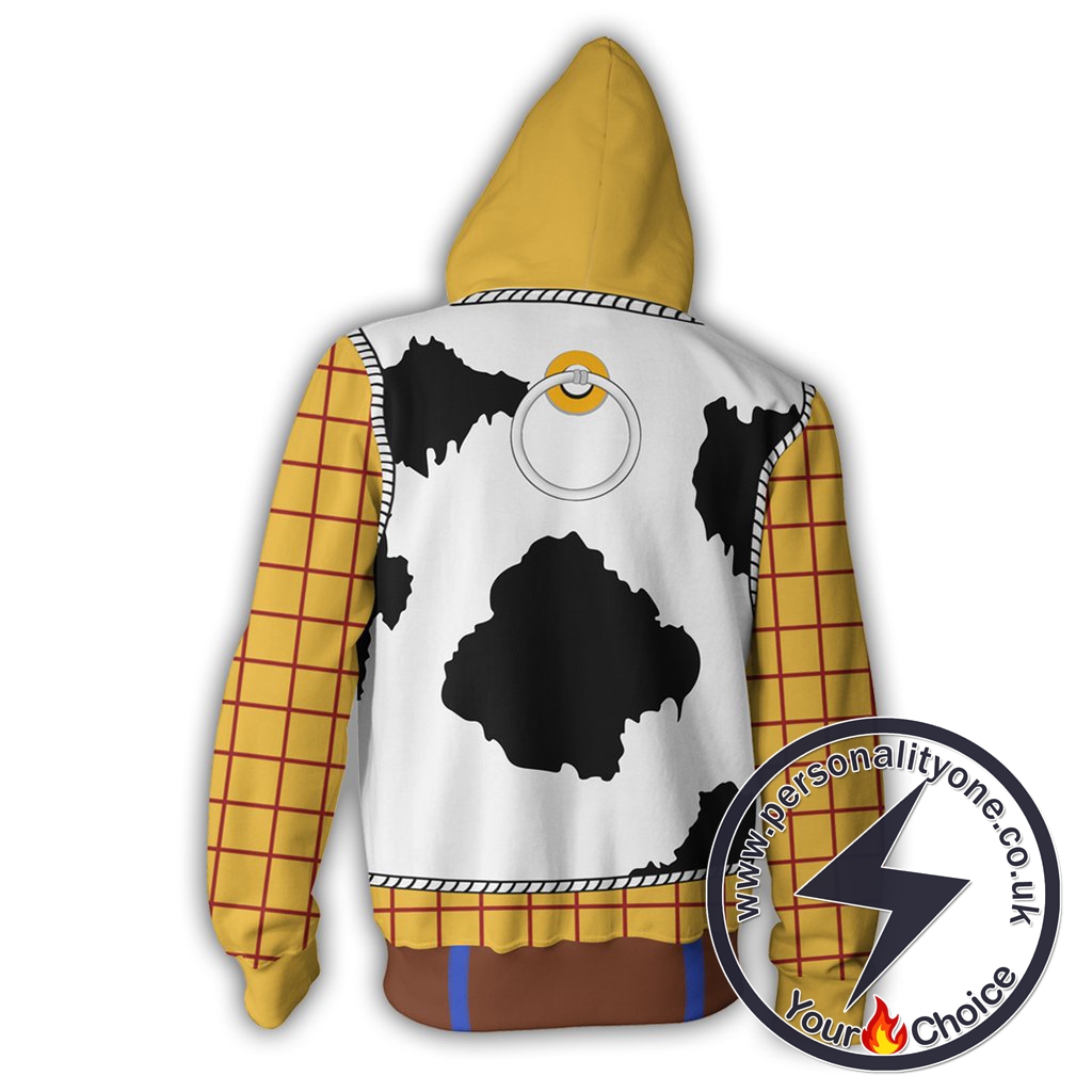 Toy Story Juguete historia Woody Cosplay traje de sudadera vaquero Woody chaqueta con cremallera Zip Up Hoodie Jacket