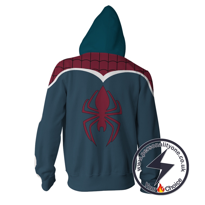 Spider-UK Cosplay PS4 New Look Zip Up Hoodie Jacket
