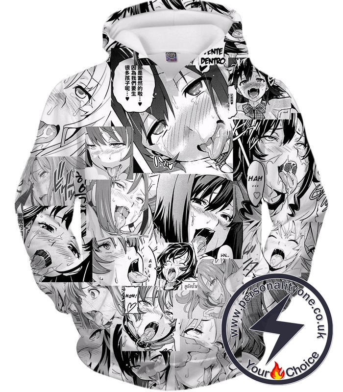 Ahegao Hoodie Hentai Face