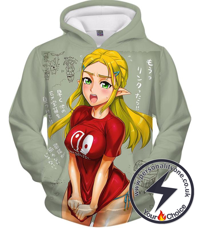 Ahegao Hoodie The Legend of Zelda Princess Zelda Inazuma