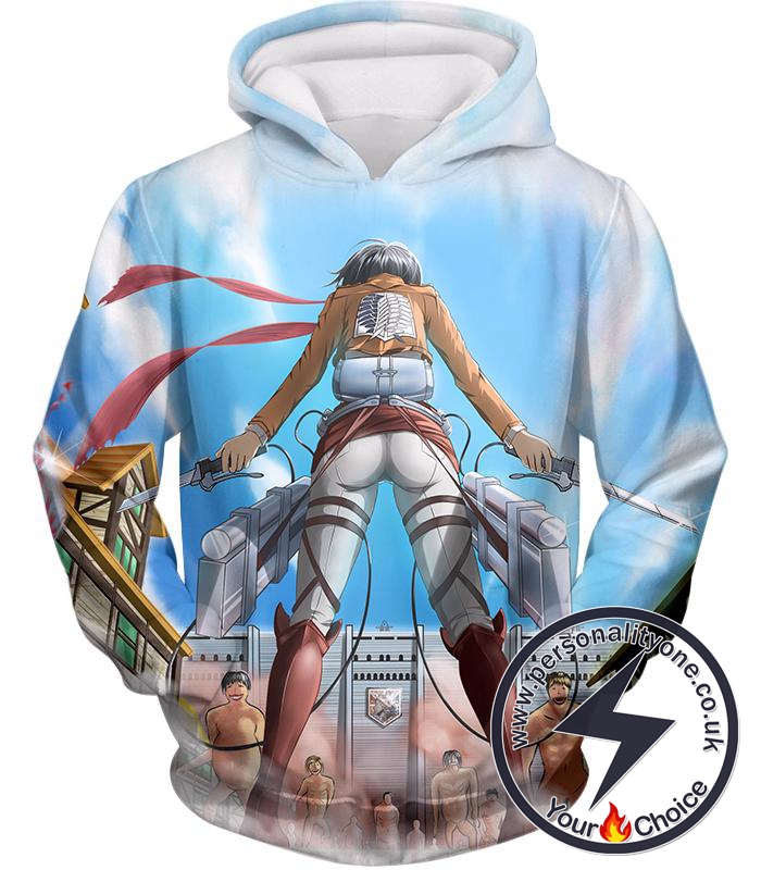 Attack on Titan Cool Action Still Mikasa Ackerman Vs Titans Hoodie