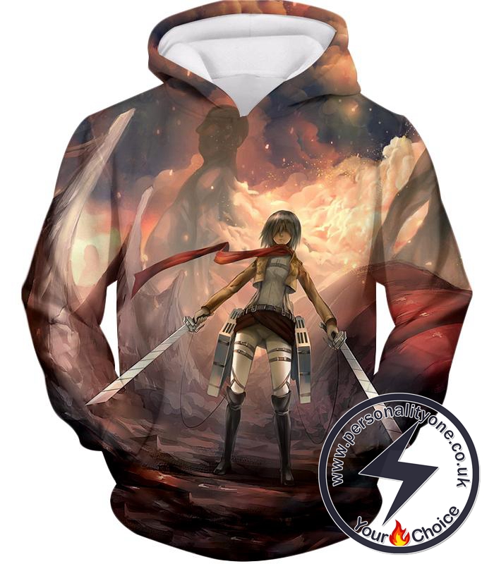 Attack on Titan Titan Fighter Mikasa Ackerman Cool Hoodie
