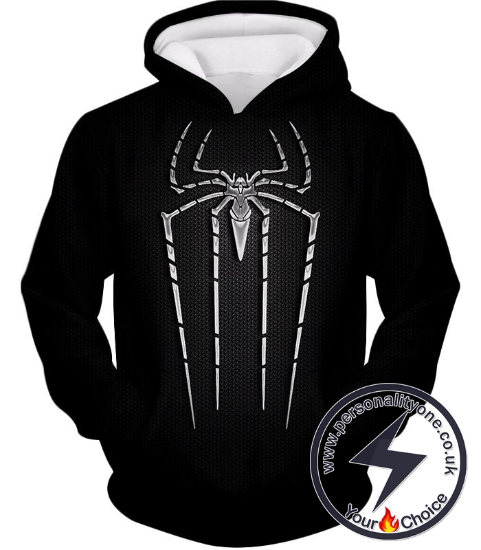 Awesome Black Spiderman Logo Promo Cool Hoodie