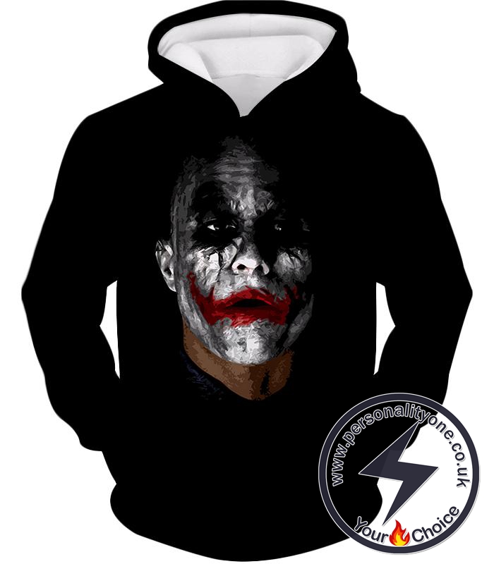 Batman The Dark Knight Super Villain Joker Awesome Black Hoodie
