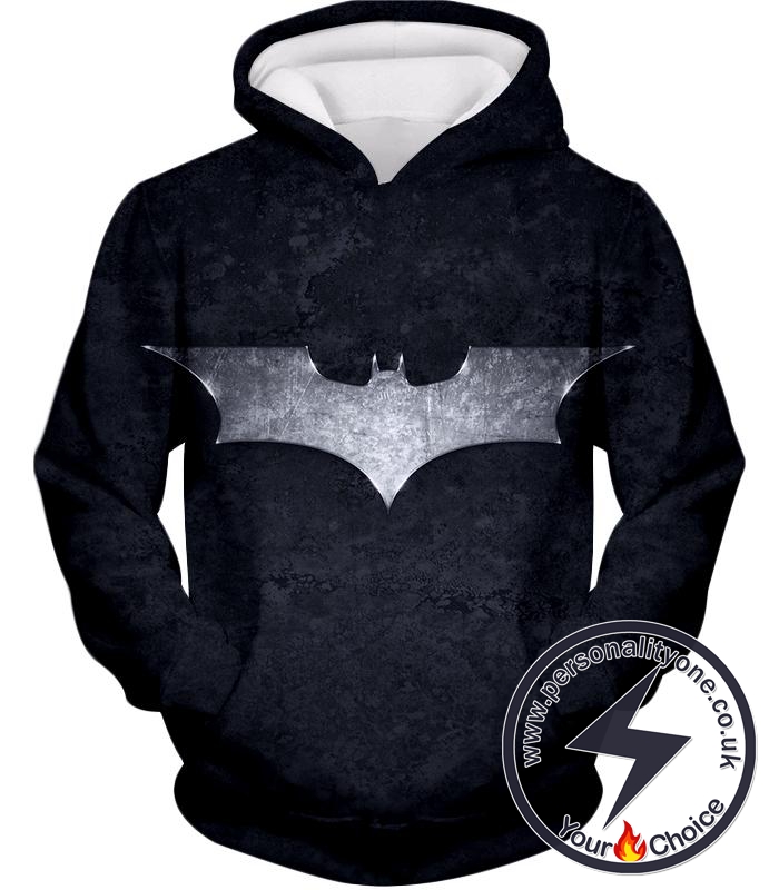 Best Batman Logo Promo Awesome Black Textured Hoodie