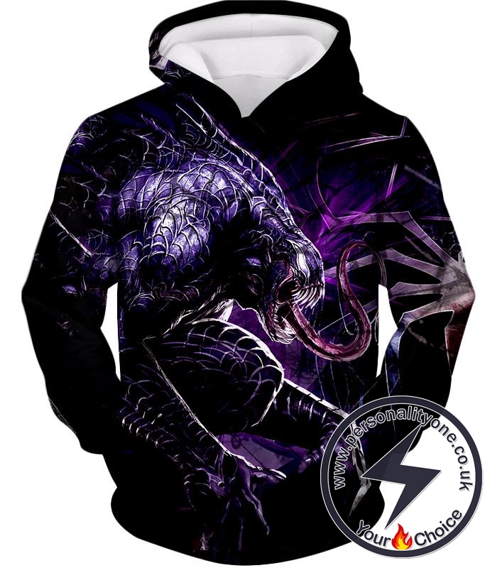 Black Spider-Man AKA Venom Printed Hoodie