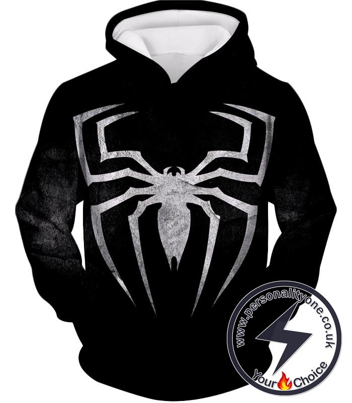 Black Spider-Man Venom Promo Logo Hoodie