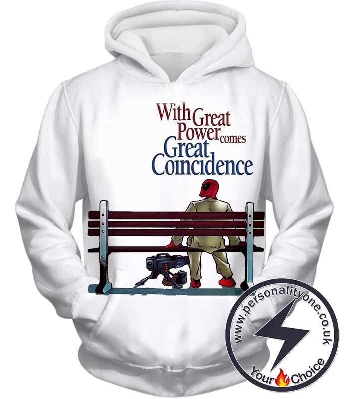 Cool Deadpool Funny Quotes White Hoodie