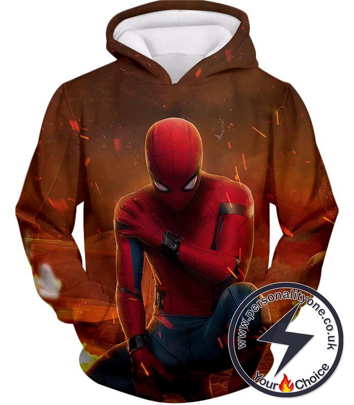 Cool Spiderman Homecoming Battlefield Action Hoodie