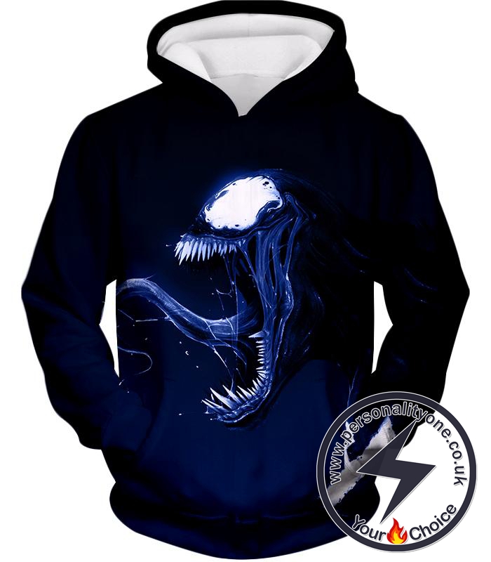 Cool Venom Printed Black Hoodie