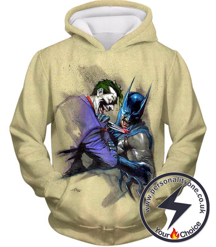 DC Comic Favourite Joker X Batman Awesome Grey Hoodie