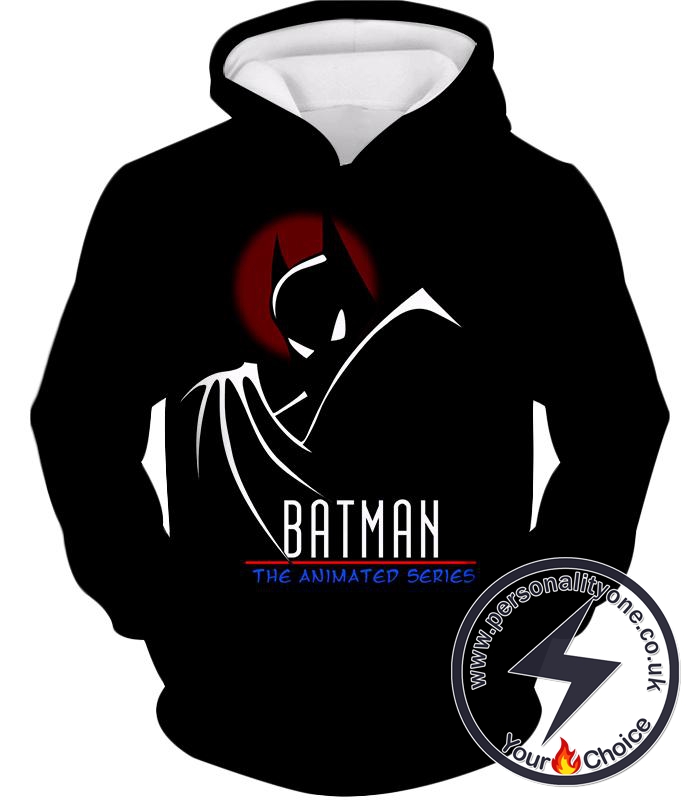 DC Comics Superhero Batman the Animated Series Promo Black Hoodie