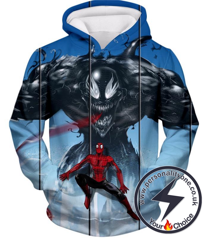 Dangerous Symbiote Venom vs Spiderman Cool Action Hoodie