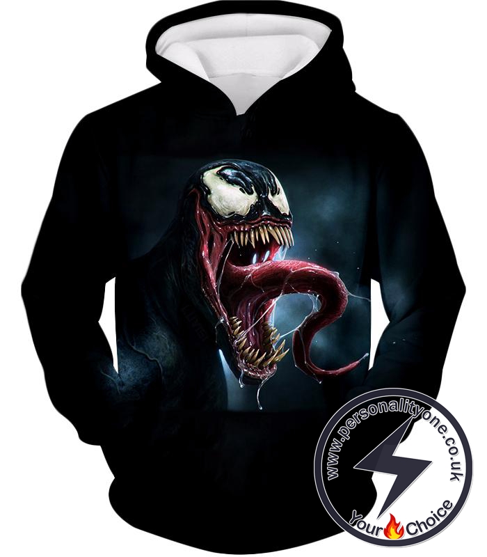 Deadly Symbiotic Alien Venom 3D Black Hoodie