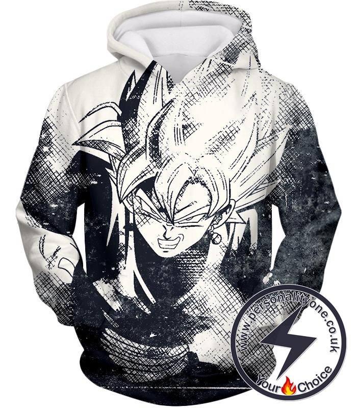 Dragon Ball Super Awesome Dragon Ball Super Villain Zamasu Cool Sketch Promo White Hoodie