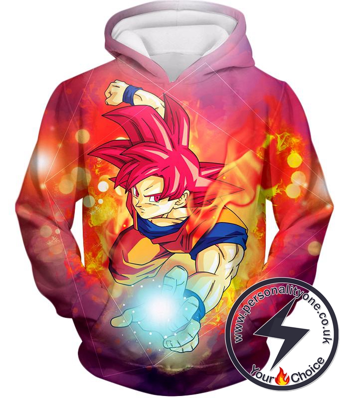 Dragon Ball Super Awesome Goku Super Saiyan God Mode Action Hoodie