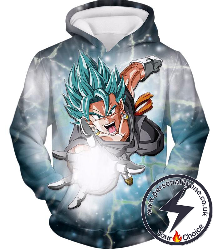 Dragon Ball Super Awesome Vegito Godly Power Super Saiyan Blue Cool Action Hoodie