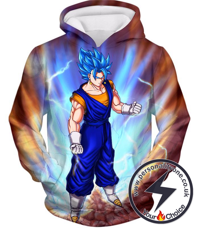 Dragon Ball Super Awesome Vegito Super Saiyan Blue Cool Action Anime Hoodie