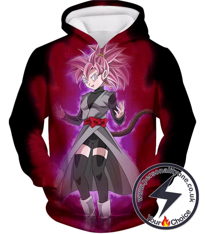 Dragon Ball Super Cool Anime Fan Art Female Zamasu Super Saiyan Rose Awesome Black Hoodie