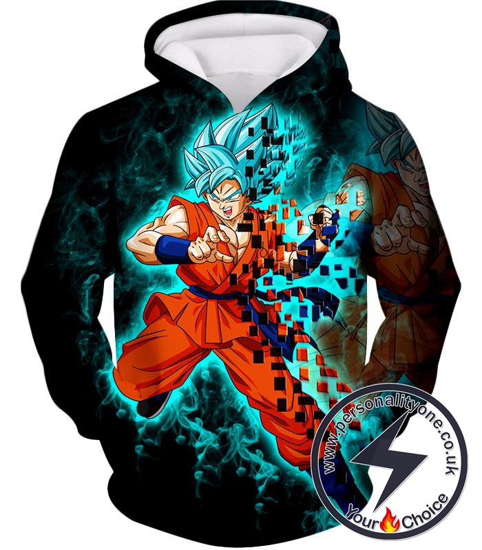 Dragon Ball Super Cool God Mode Goku Super Saiyan Blue Action Black Hoodie