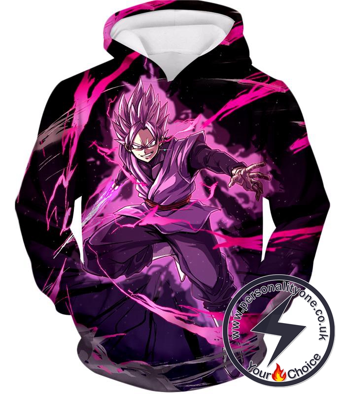 Dragon Ball Super Darkest Villain Zamasu Super Saiyan Rose Ultimate Action Black Hoodie