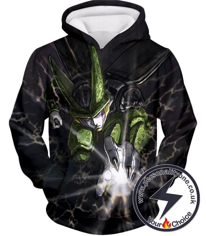 Dragon Ball Super Deadly Regenerating Villain Cell Cool Action Black Hoodie