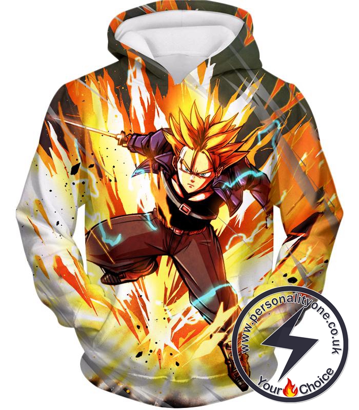 Dragon Ball Super Future Trunks Super Saiyan Awesome Action Anime Hoodie