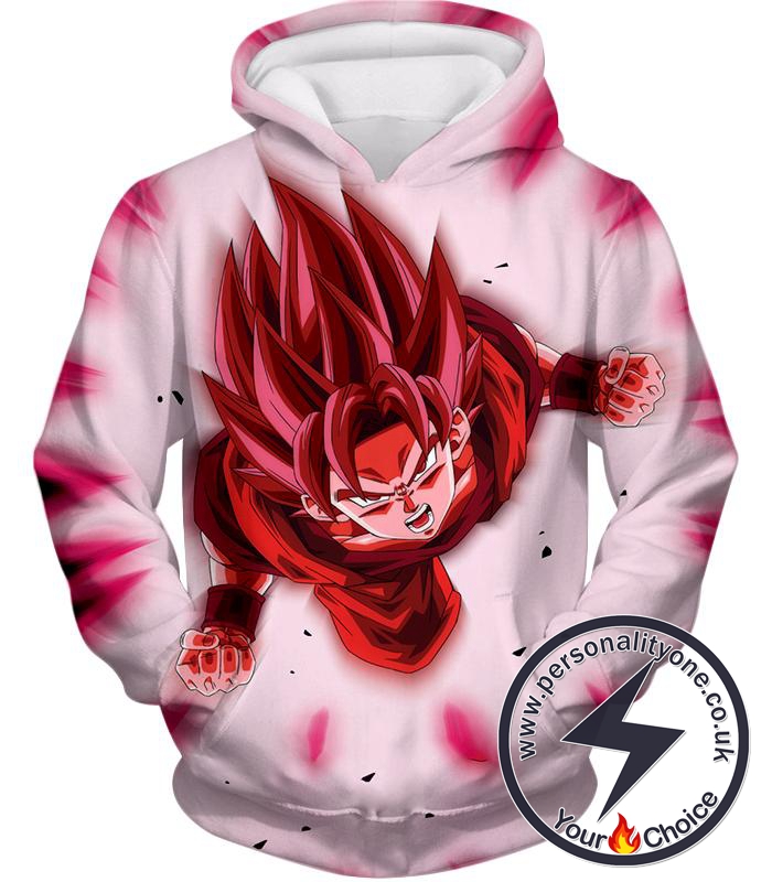 Dragon Ball Super Goku Super Saiyan God Awesome Power Cool Action White Hoodie