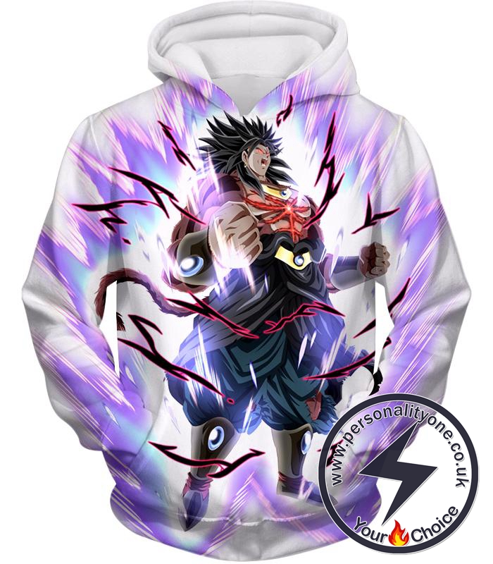 Dragon Ball Super Legendary Saiyan Warrior Broly Ultra Instinct Action Cool White Hoodie