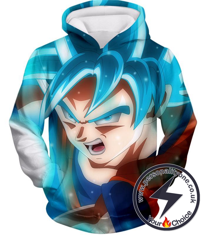 Dragon Ball Super Powerful Goku Action Super Saiyan Blue Form Cool Anime Promo Hoodie