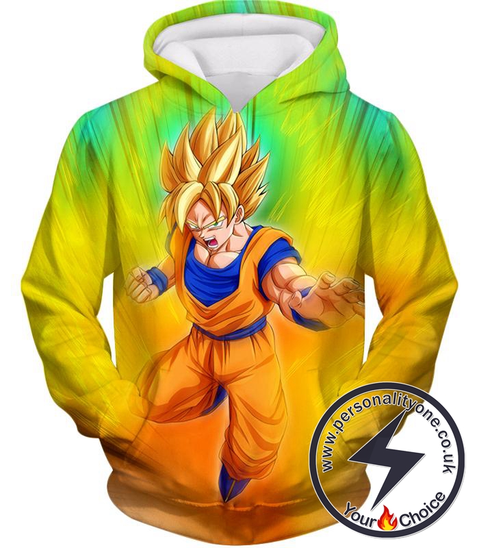 Dragon Ball Super Super Cool Fighter Goku Rising Super Saiyan 2 Awesome Anime Hoodie