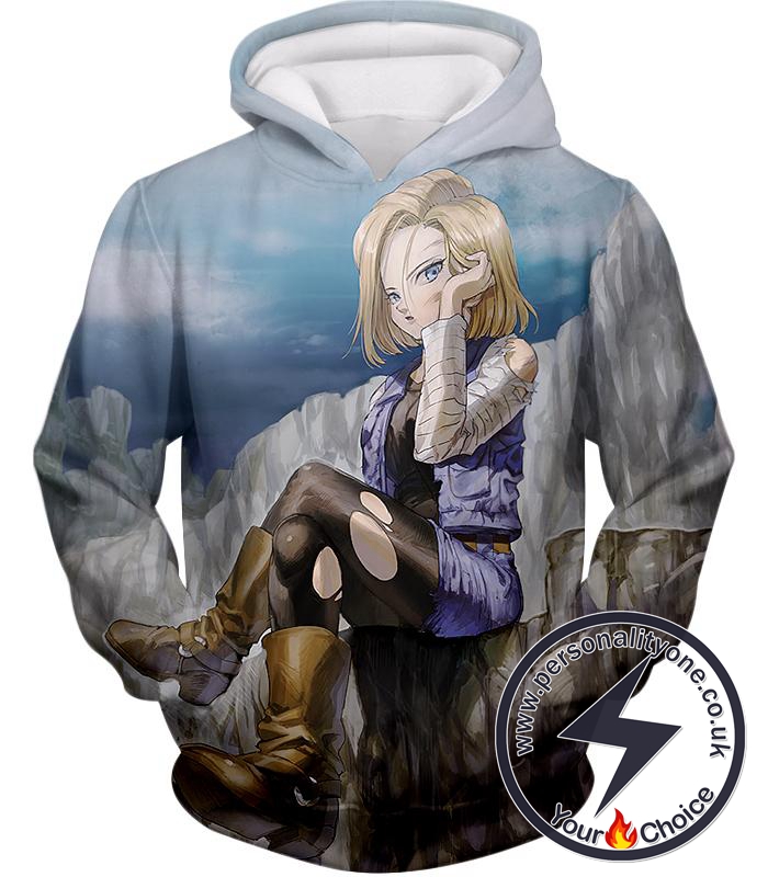 Dragon Ball Super Super Cute Android 18 Awesome Anime Graphic Hoodie