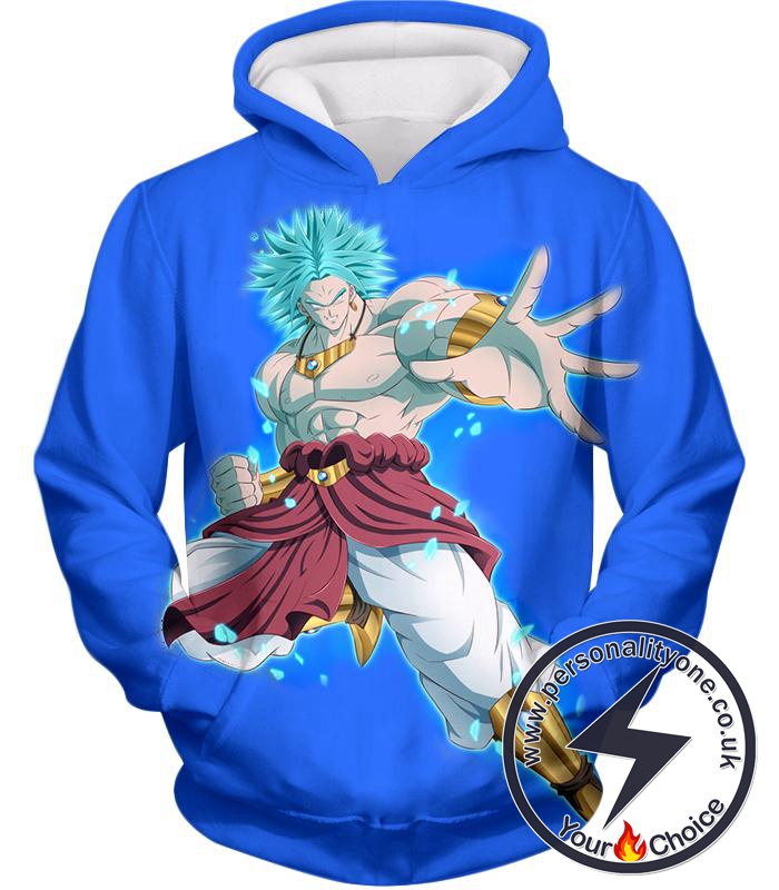 Dragon Ball Super The Legendary Super Saiyan Broly Awesome Action Anime Blue Hoodie