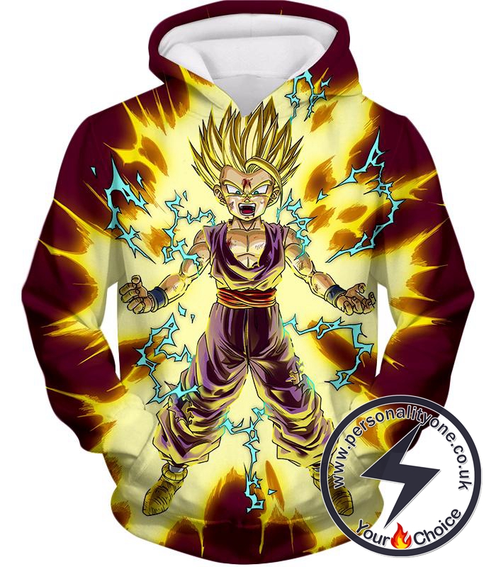 Dragon Ball Super Ultimate Fighter Super Saiyan 2 Gohan Rising Action Anime Hoodie