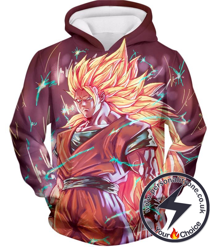 Dragon Ball Super Ultimate Form Super Saiyan 3 Goku Cool Anime Graphic Hoodie
