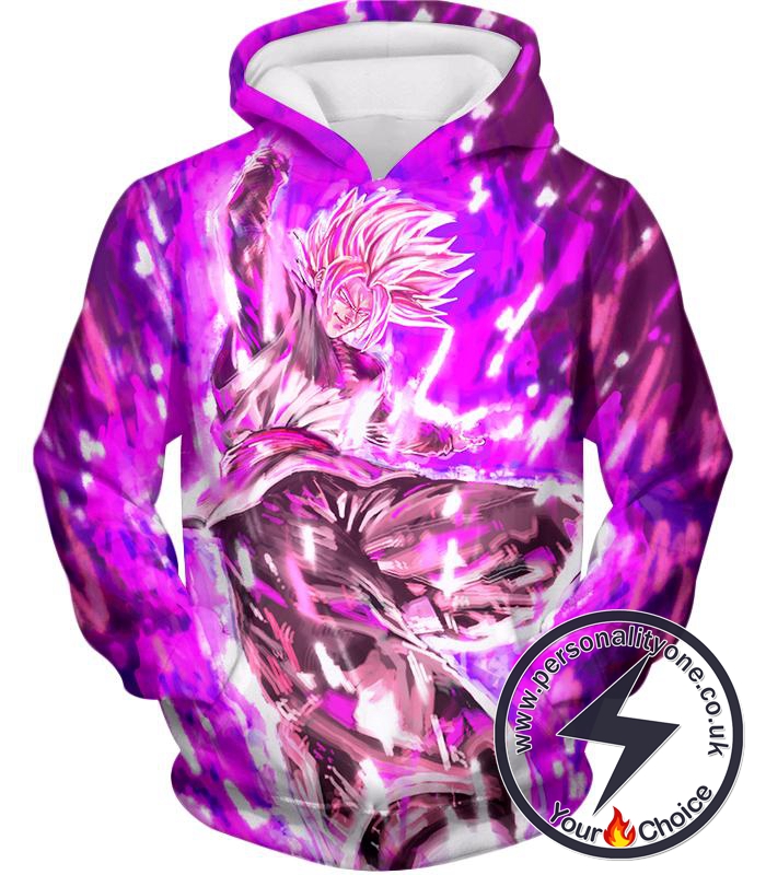 Dragon Ball Super Ultimate Villain Black Goku Zamasu Cool Purple Graphic Hoodie