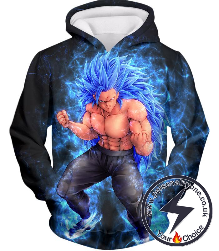 Dragon Ball Super Very Cool Godly Goku Super Saiyan Blue Ultimate Action Black Hoodie