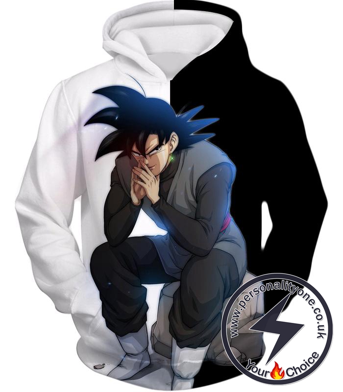 Dragon Ball Z Hoodie - Black Goku Sitting Posture