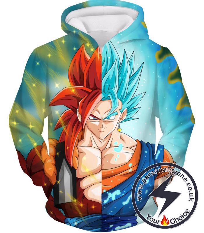 Dragon Ball Z Hoodie - Super Saiyan Blue Vegetto And SSJ4 Gogeta