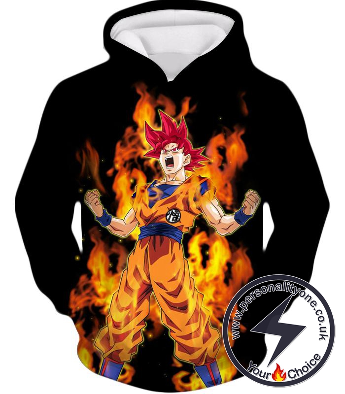 Dragon Ball Z Hoodie - Super Saiyan God Red Goku