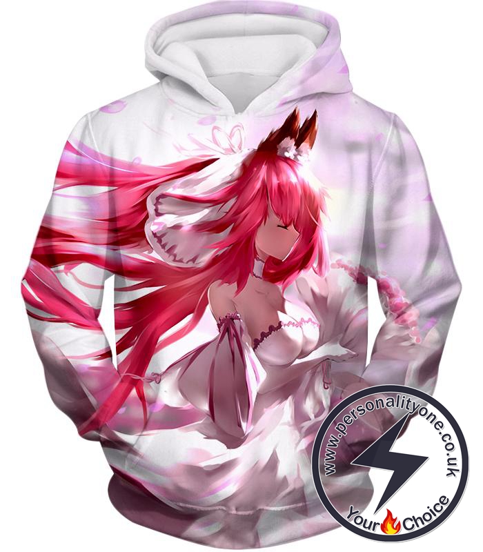 Fate Stay Night Beautiful Red Haired Fate Series Female White Hoodie