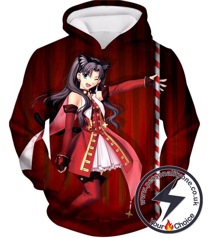 Fate Stay Night Beautiful Rin Tohsaka Dancer Themed Hoodie