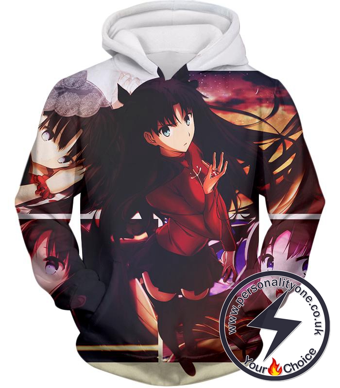 Fate Stay Night Beautiful Rin Tohsaka and Females Fate Series Hoodie